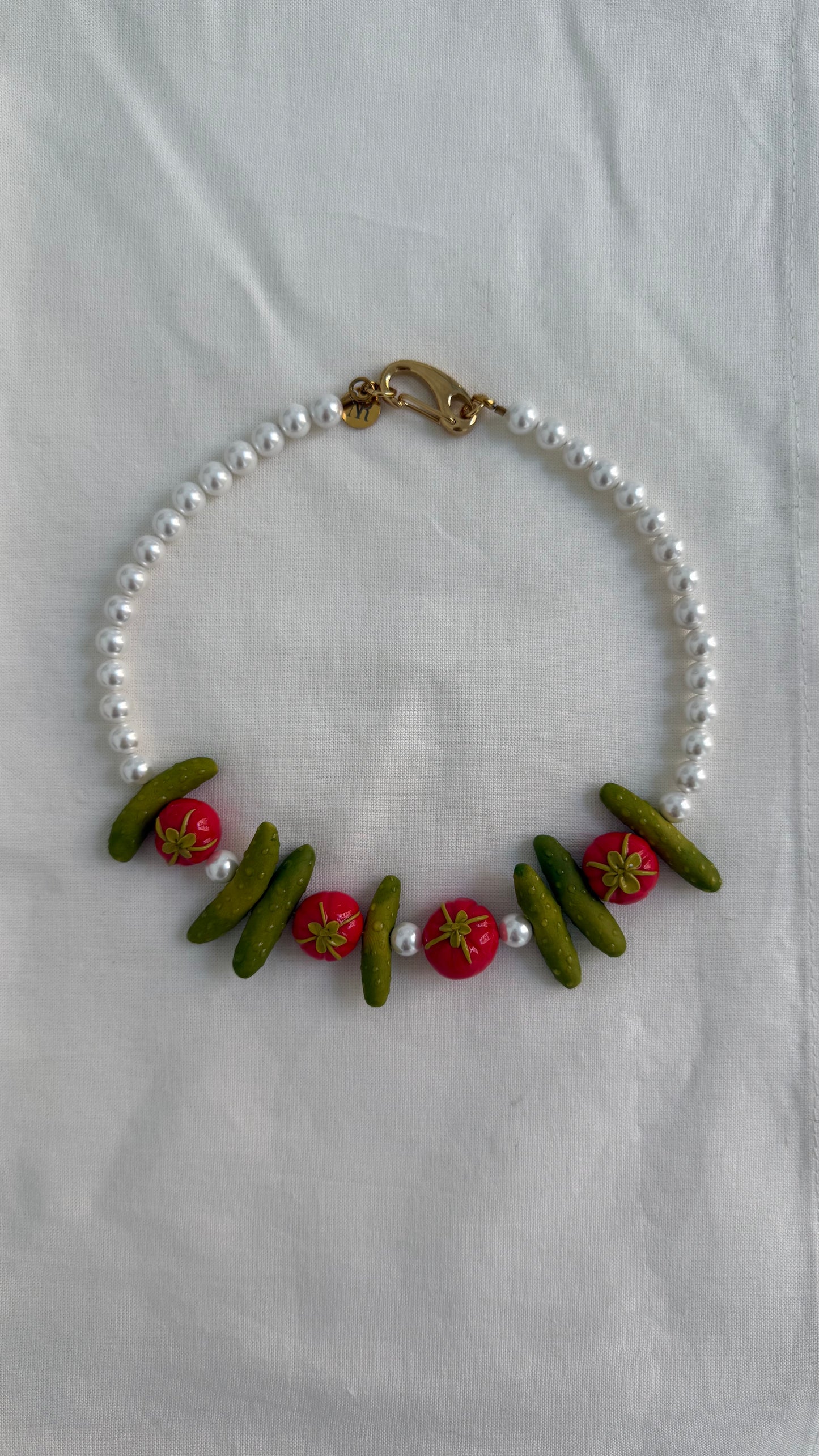 Tomato Cucumber Salad Necklace