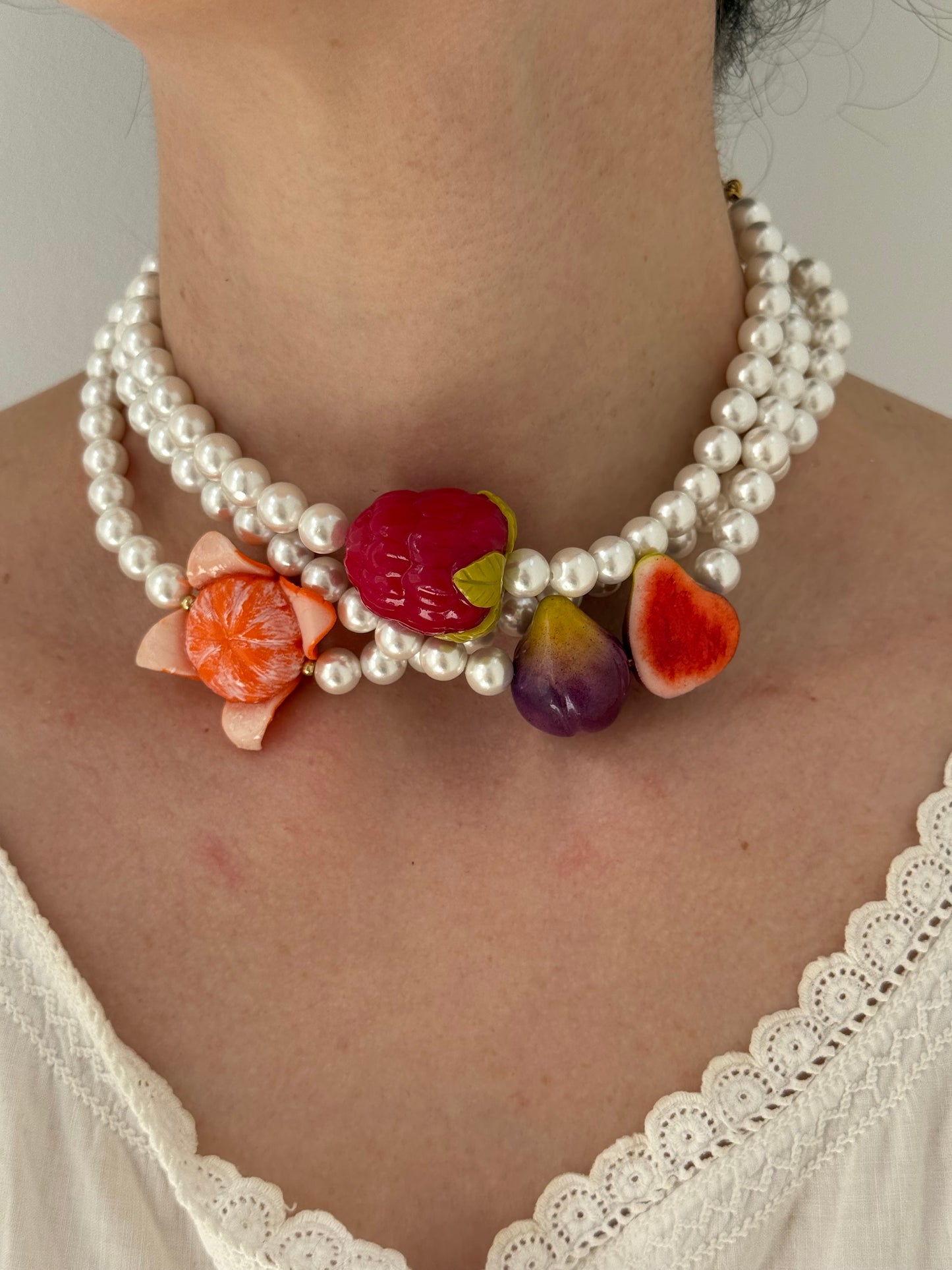 Open Orange Snack Necklace