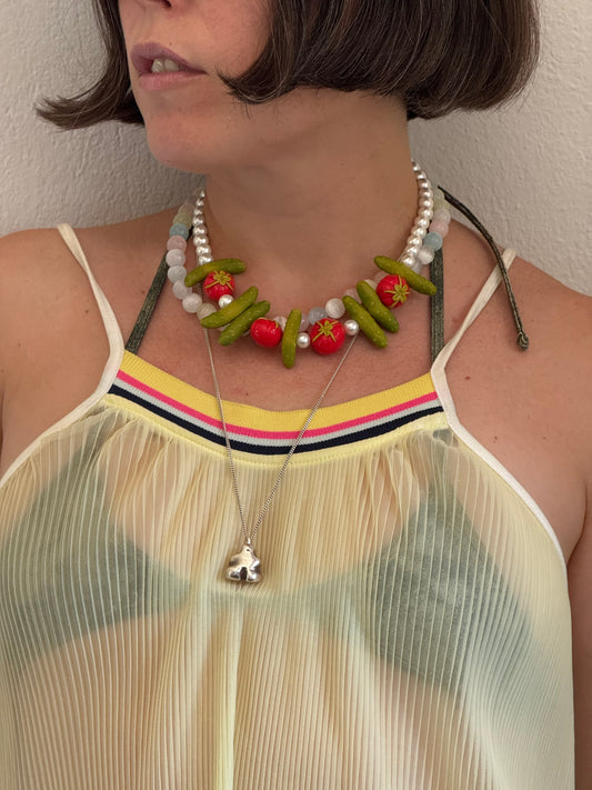 Tomato Cucumber Salad Necklace