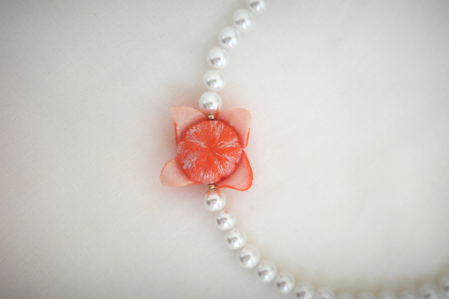 Open Orange Snack Necklace