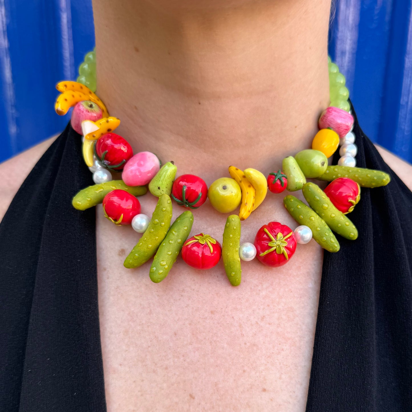 Tomato Cucumber Salad Necklace