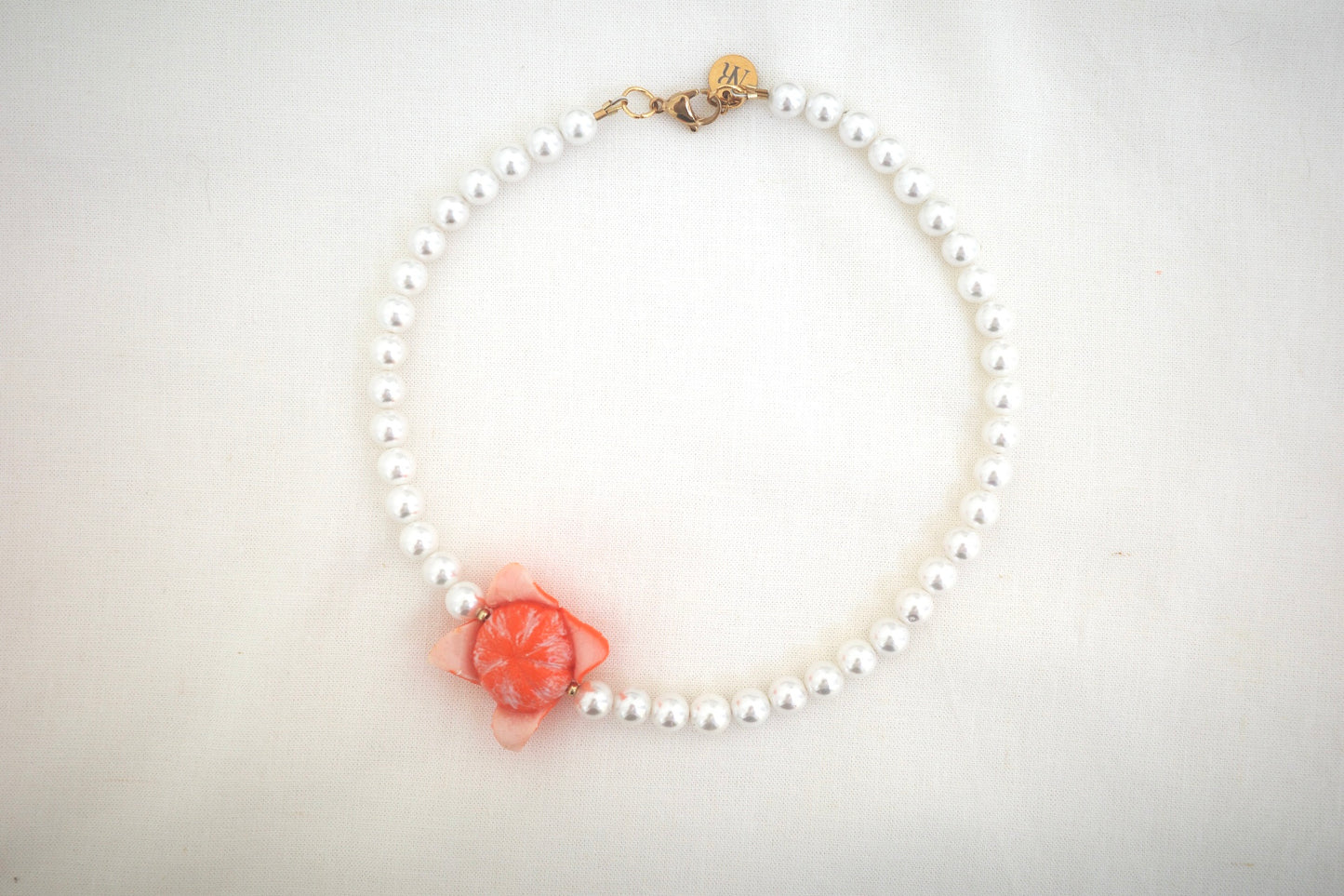Open Orange Snack Necklace